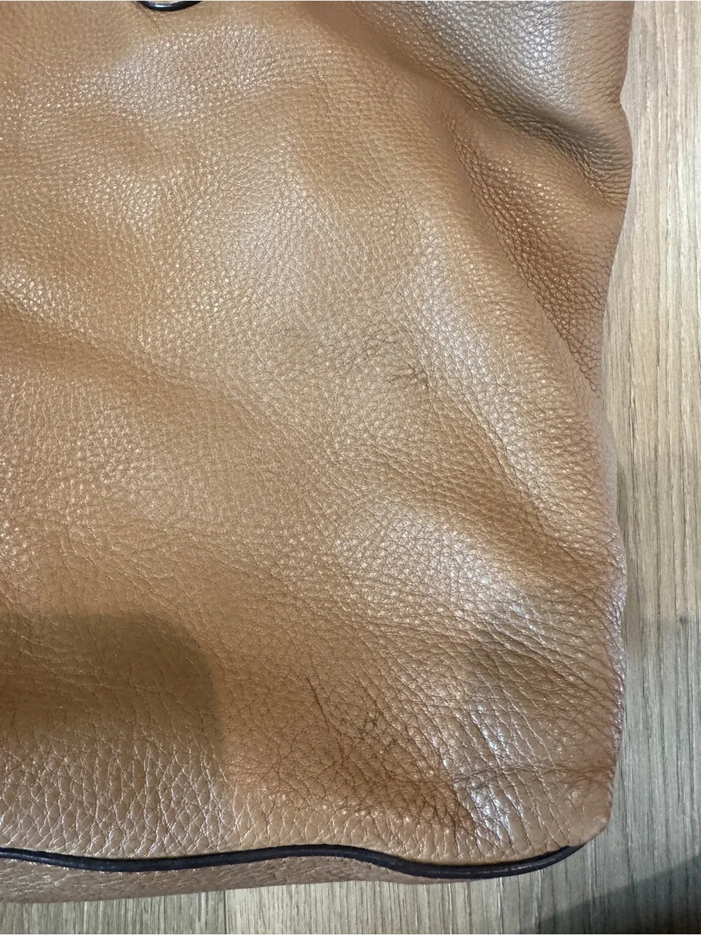 Tory Burch Tan Leather Chain Tote and wallet
